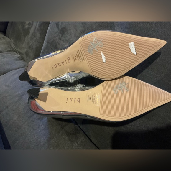 GIANNI BINI METALLIC SILVER ANKLE GEORGINA METALLIC KITTEN HEEL(Sz 7/7.5/8/8.5/9 - Picture 12 of 16